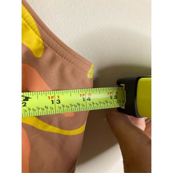 adidas Women's One Piece Swimsuit - Brown, Yellow, Blue - Picture 3 of 6